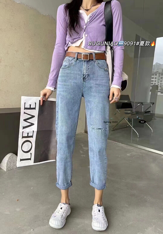 [cuckoo] Korean version of western fashion jeans (with belt) 9091# WTT