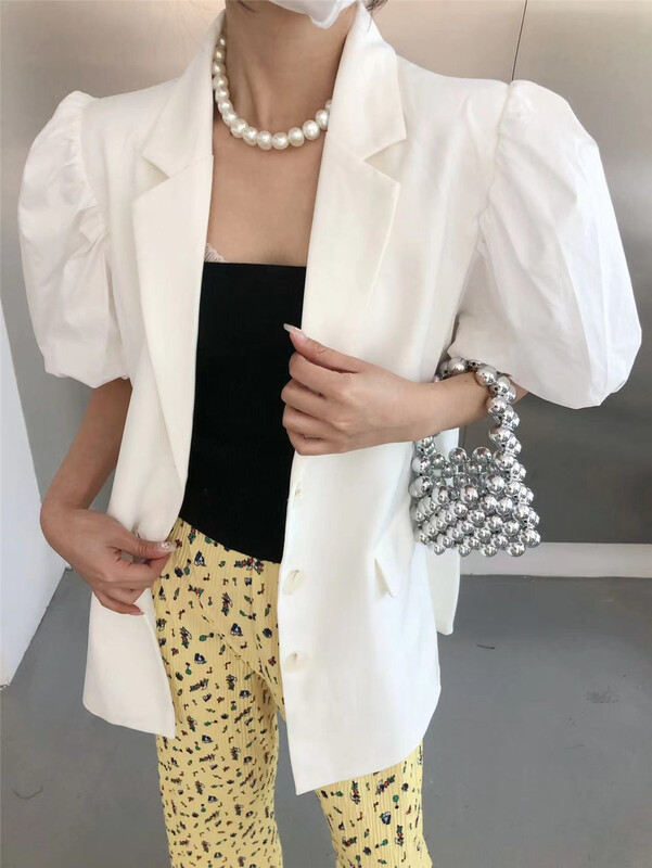 [rich rich] single breasted bubble sleeve comfortable suit (suit only) 9217# hyy