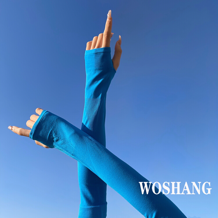 [woshang] cool sleeve ice silk sunscreen arm protective UV protective gloves 1172# XYJ