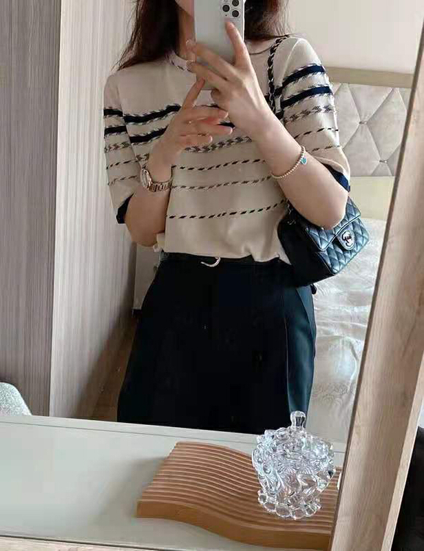 New year in early spring! [F.P.] Korean color matching striped sweater 13506# HBx