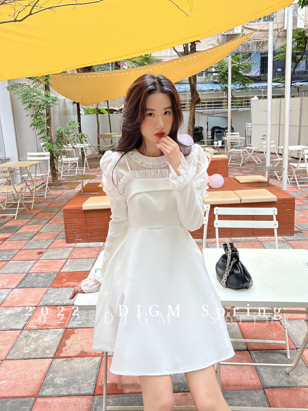 goods in stock! New year in early spring! [digm] Korean sexy versatile dress (with detachable sleeves) 7917# zxx