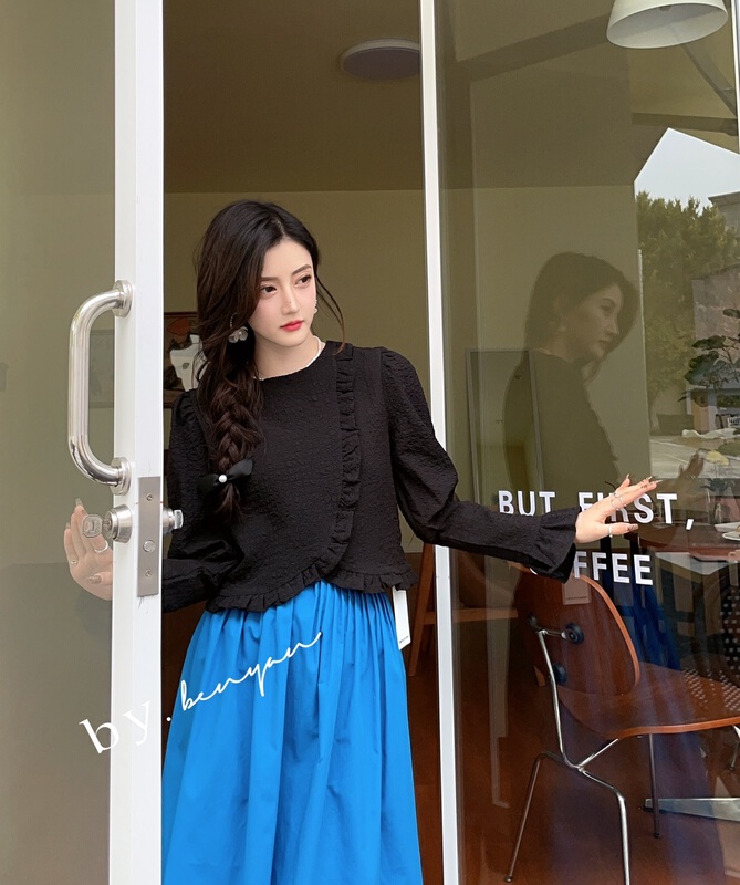 Early spring! [benyan] crew neck Pullover versatile solid color shirt (excluding necklace) 9861# zxx