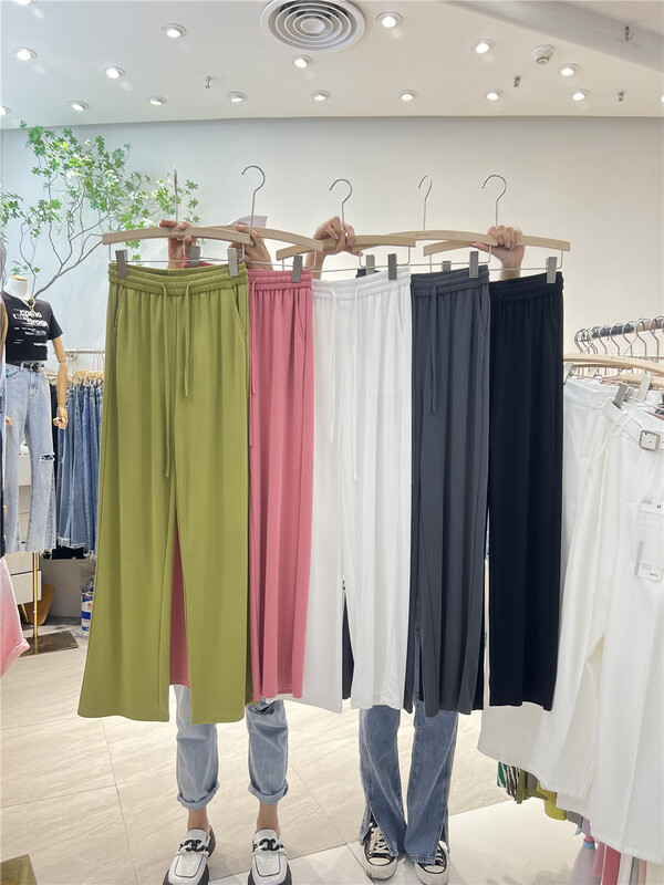 [iris iriisy] simple and slim wide leg casual pants ys1-5660# LSL