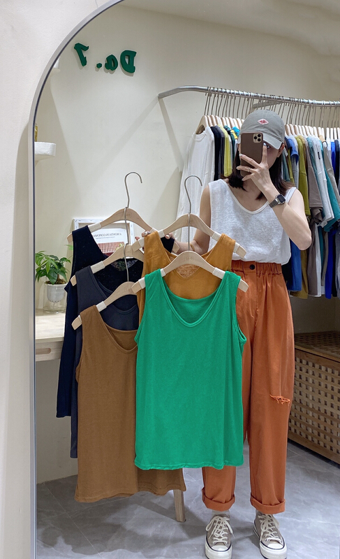 New in early summer! [da. 7] Korean versatile Pullover vest / sling 2573-1# LSL
