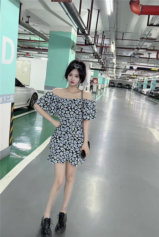 [so] fashion temperament one shoulder slim dress 1320# PCZ
