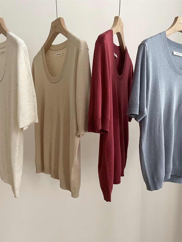 [acme group] Korean style solid color round neck sweater 1225# CLS
