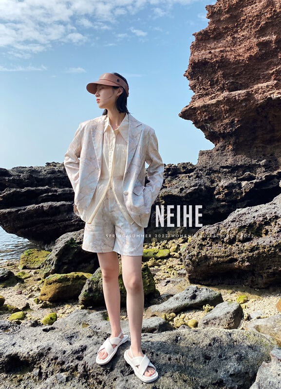 goods in stock! New year in early spring! [neihe] Abstract pattern High Waist Wide Leg casual shorts 11339# zxx