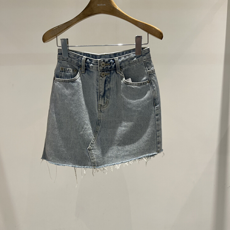 New year in early spring! [Boran] irregular bevel versatile denim skirt b6119-m# LSW