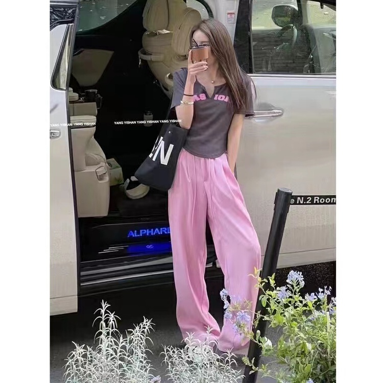New in early summer! [misu +] Korean version solid color loose and versatile casual pants 9229# ZZL