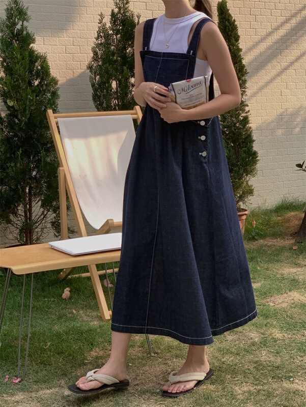 [clean space] Korean retro fashion denim skirt 31988# CLS