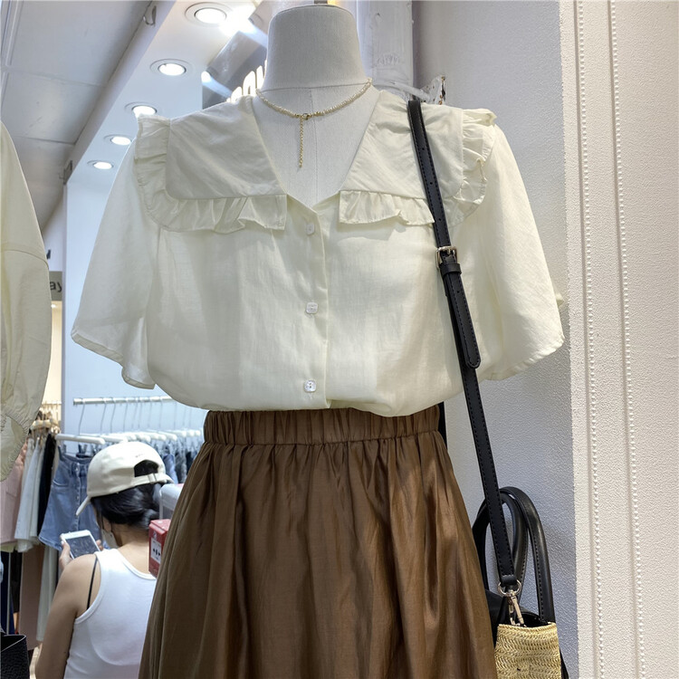 【E】 Simple solid color baby collar shirt 18085# XYY