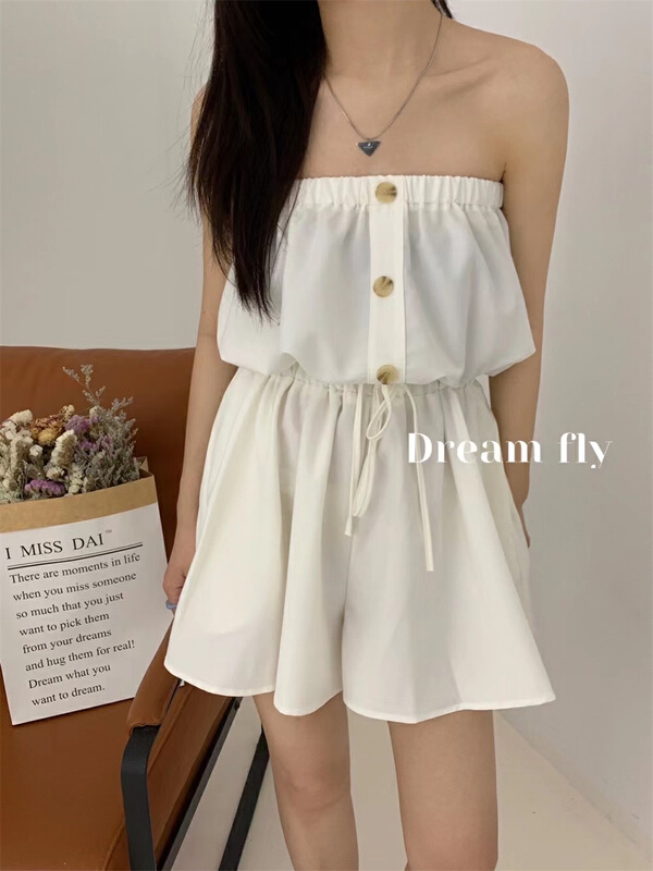【DREAM FLY】純欲抹胸系帶連體褲  61207#  XJ