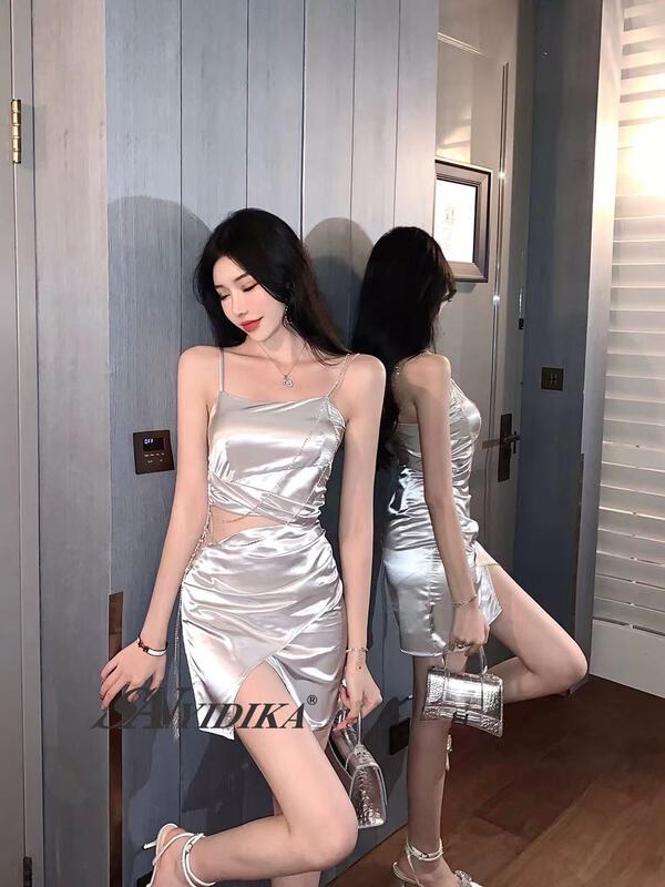 New in early summer! [aiyidika] Korean slim suspender Hip Wrap Dress 676# JJ