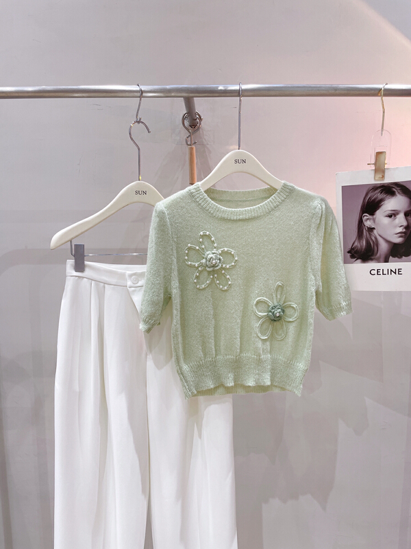 [sun] Xiaohua Korean Short Sleeved sweater my3130# lwy