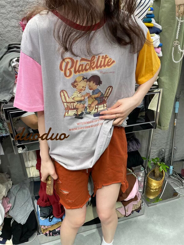 [dodo] cartoon printing fashion short sleeve T-shirt ys1-2393# LSL