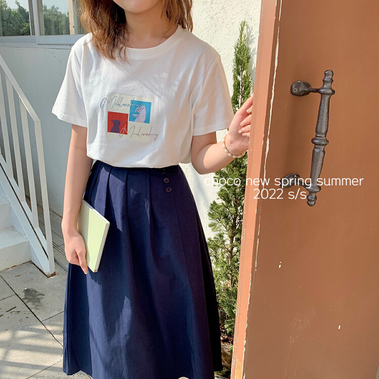 New year in early spring! [choco] simple kitten print short sleeve T-shirt 8104# LSW