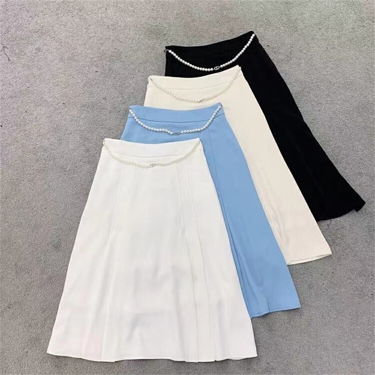 [style] Korean style slim skirt (with chain) 8538# JJ