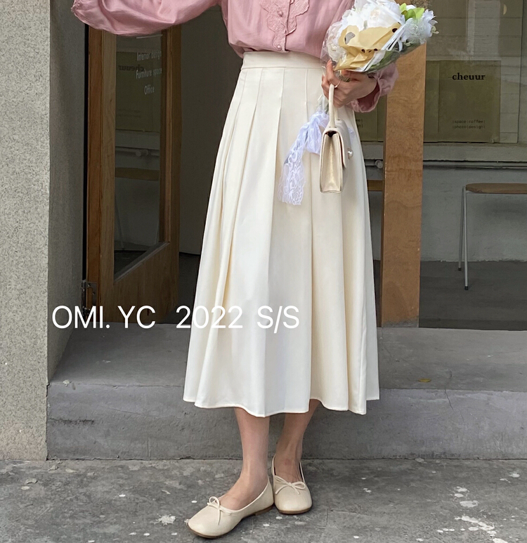 New year in early spring! [O MI] versatile high waist pleated skirt ys2-5306# HBx