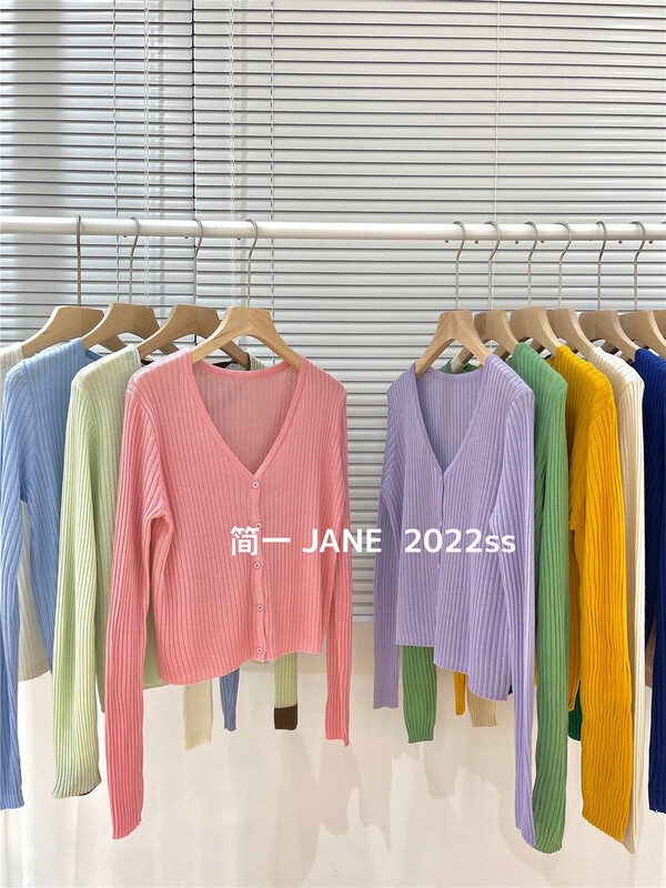 goods in stock! New year in early spring! 16 colors! [Jane] Korean V-neck slim fitting short knitted cardigan 7111# zxx
