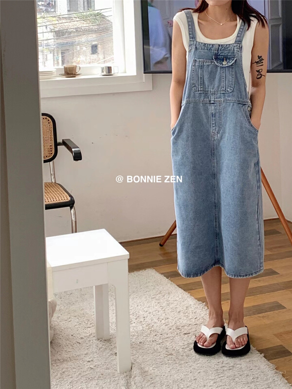 New in early summer! [Bonnie] simple and versatile loose strap skirt 2291# XYJ