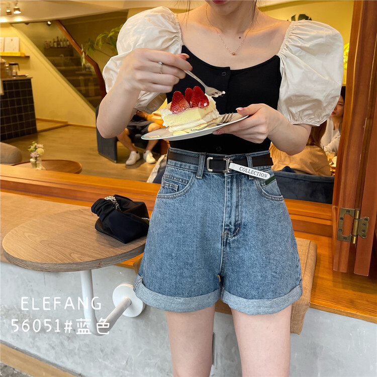 goods in stock! [elefan] personalized casual denim shorts 56051# zxl