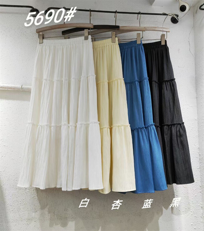 New year in early spring! [Shangpin Wanqian] Korean version elastic waist mid length skirt 5690# hjy