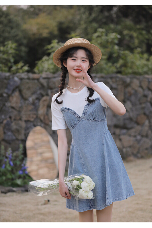 [Kiki studio] fashion Korean mosaic dress 5890# hjy