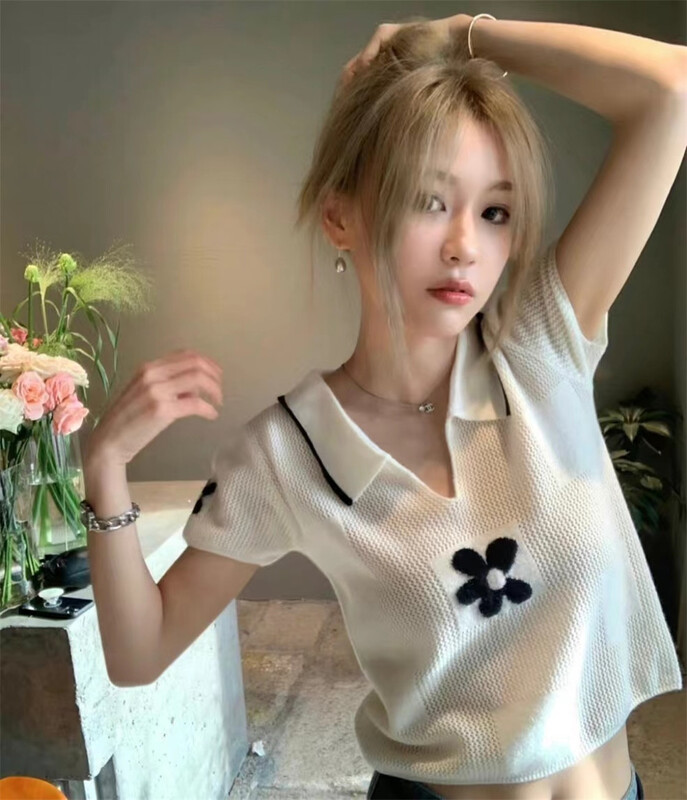 [MS studio] simple Japanese flower aging shirt (only selling shirts) 09130# PCZ