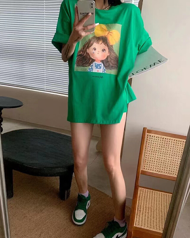[HH &miss Lai] Korean print short sleeve T-shirt ys2-809\l