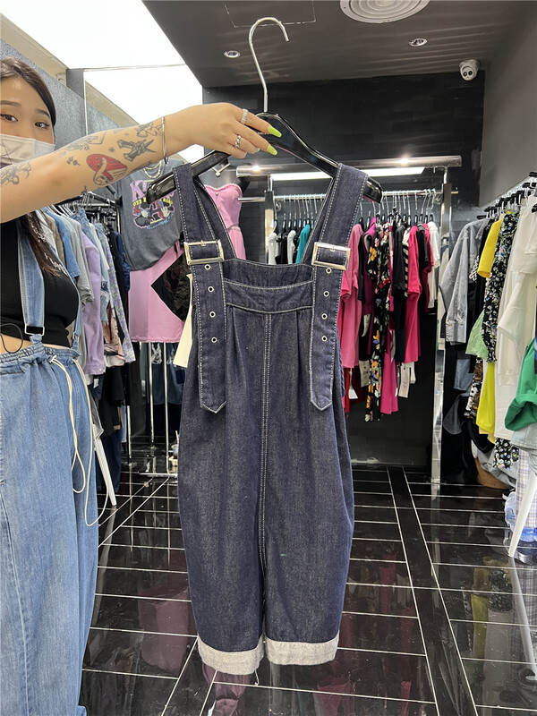 [Zia] Korean color matching comfortable strap pants 18903# hyy