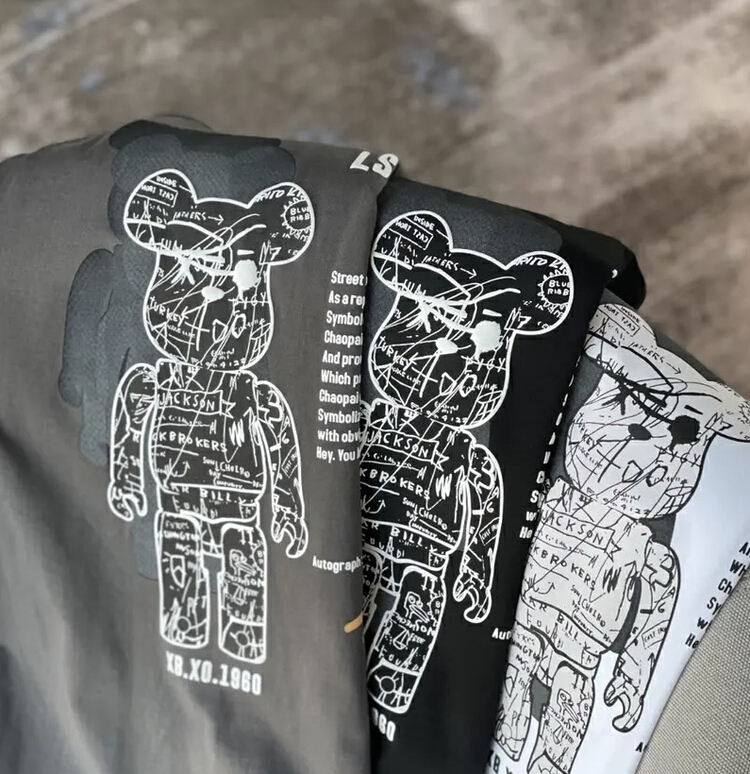 New year in early spring! [ing] Korean loose bear print short sleeve T-shirt 6090# ZZL