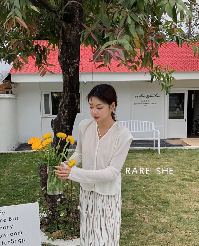 [rare she] solid color versatile fit knit cardigan 5136# LSW