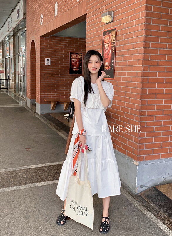New in early summer! [rare she] Korean elastic waist casual skirt 5216# LSW