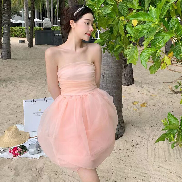 New in early summer! [clothing] pure desire for style, bra and thin Organza Dress 807# PCZ
