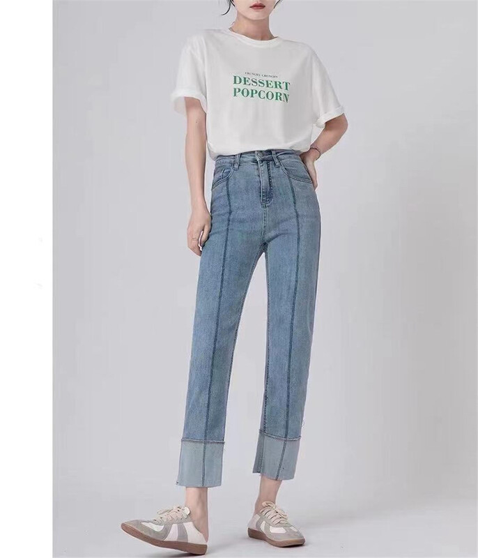[e-ant] color blocking fashion Korean jeans 0000# ll