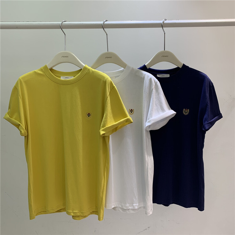 New in early summer! [jtengc] Korean fashion simple and versatile short sleeve T-shirt 1978# lwy