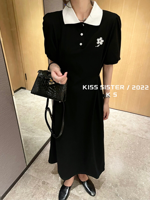 New in early summer! [kiss sister] Korean version of Western embroidery floret dress 9163# ozq