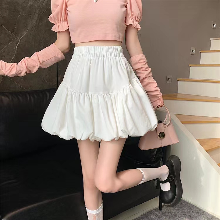 [twins] versatile simple basic bud puffy skirt 8831# hjy