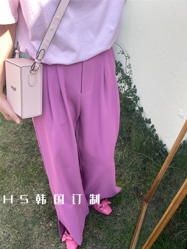 New year in early spring! [HS customized in Korea] simple basic high waist trousers 65122# hjy