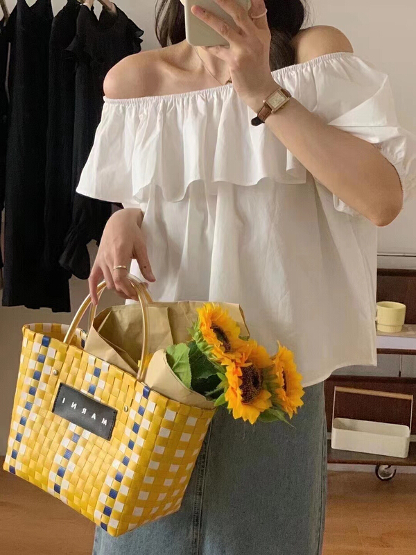 New in early summer! [zishujia] Korean fashion one shoulder shirt ys1-6621# HBx