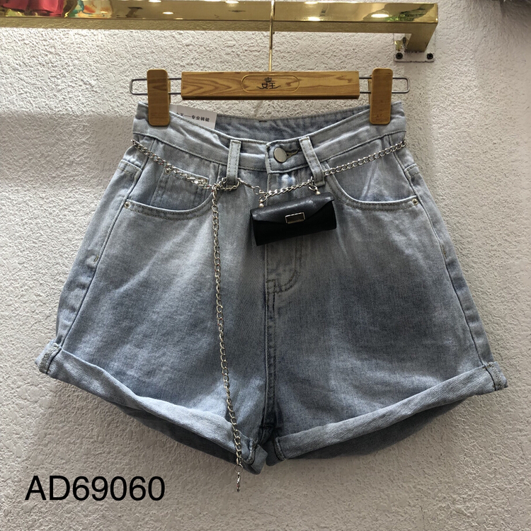 New in early summer! [queen] Korean versatile fashion gradient denim shorts (with waist bag) ad69060# ozq