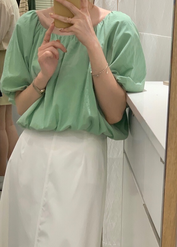 [larti] T-neck fashion Korean style blouse (only selling blouses) 8282# ll