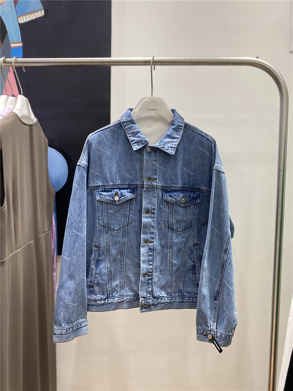 [Korea women] denim jacket with Korean back label design wnw008# CSX