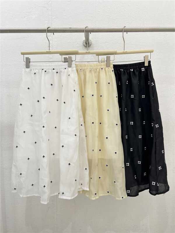 [Kexin] Organza high waist elastic waist skirt 6049# LSL