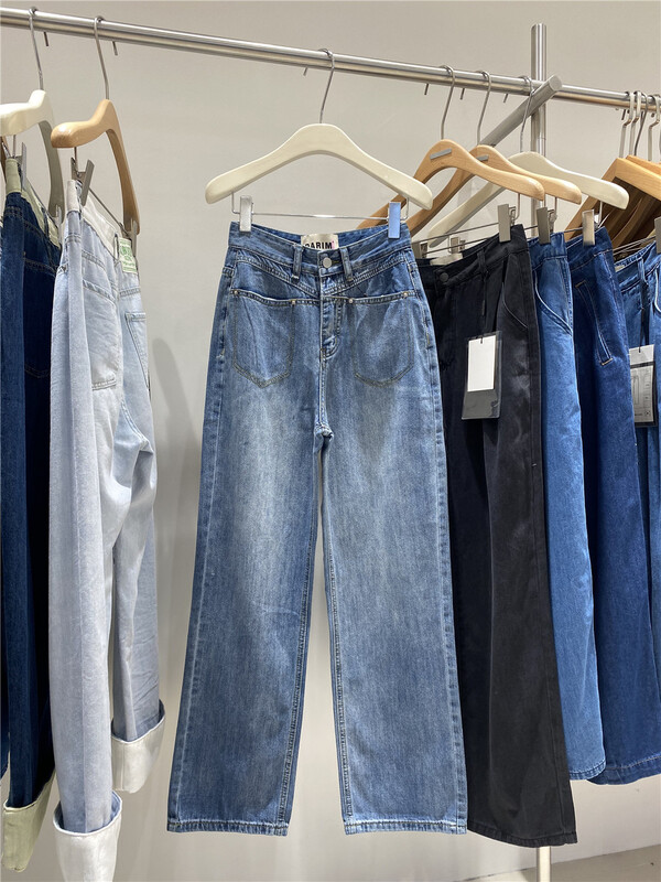 [o not 1] straight baggy fashion jeans w696# LSW