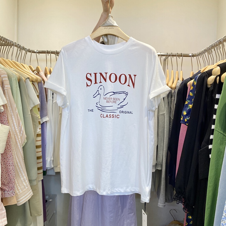 New in early summer! [cepar] Korean casual cartoon round neck short sleeve T-shirt 7147# hjy