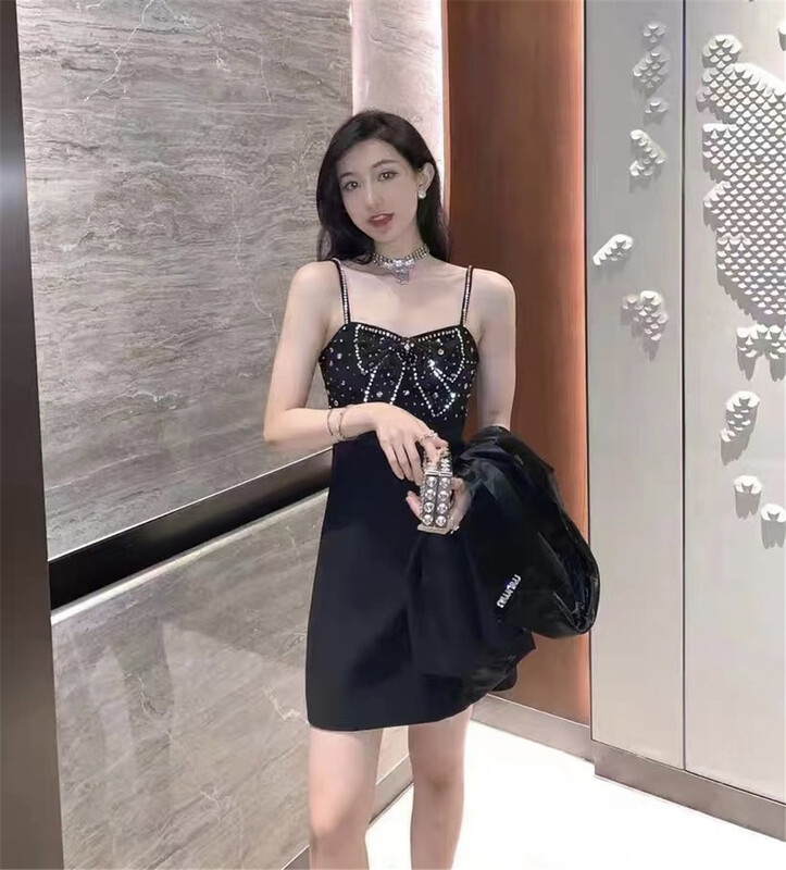 [JM charming] pure desire to nail and drill bowknot suspender dress 8318# JJ