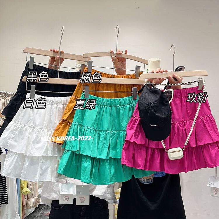 [Miss Korea] Korean version solid color cake skirt 6185# HBx
