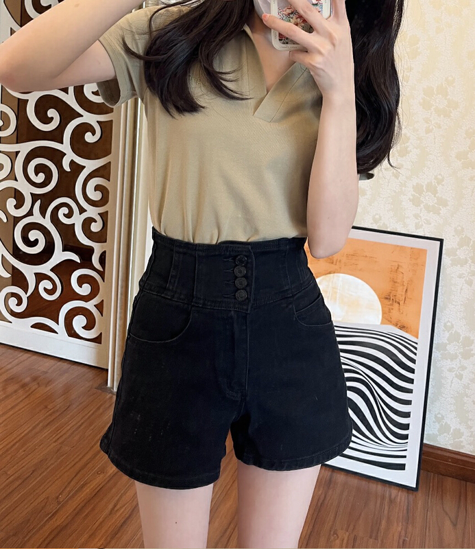 [Gu Wan] Korean version of high waist skinny hot girl jeans 5578# zxx