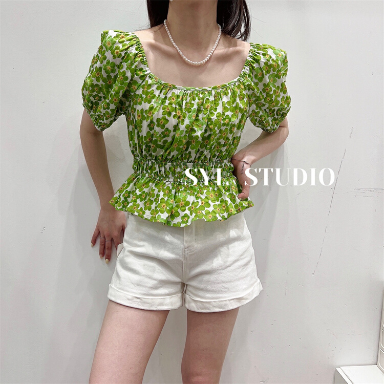 [SYL] broken flower lady temperament blouse 5169# L
